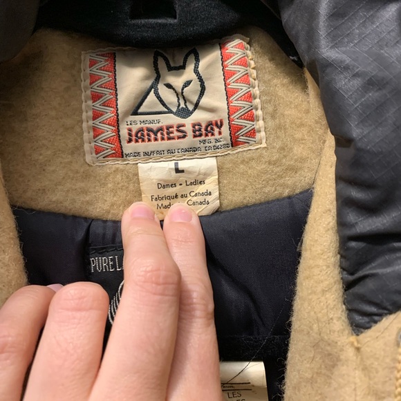Vintage James Bay Wool & Fur-Lined Hooded Parka - Picture 4 of 5